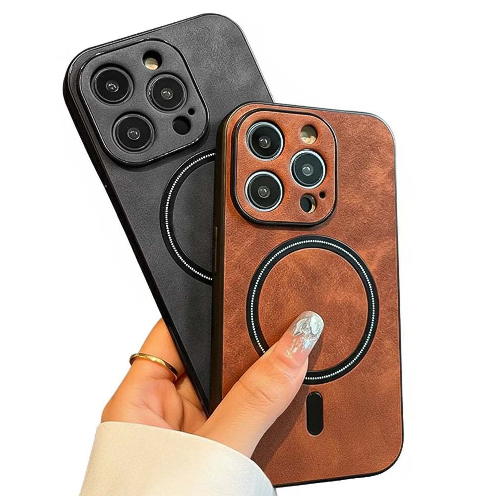 Case Premium em Couro Ecológico para iPhone