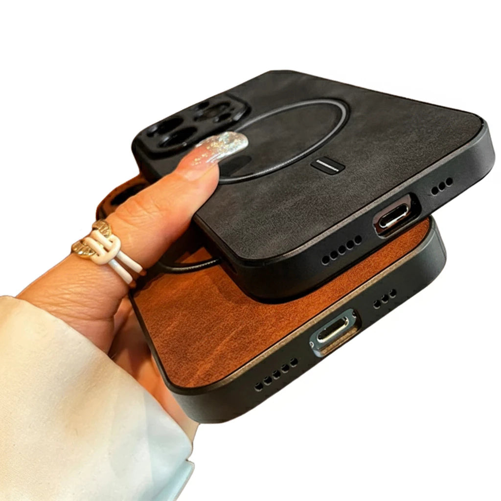 Case Premium em Couro Ecológico para iPhone